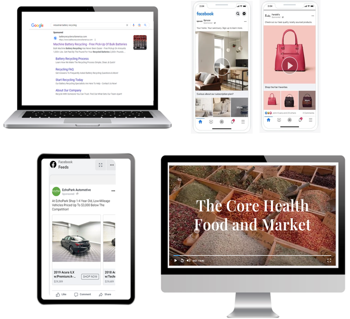 Digital Ads on Various Devices