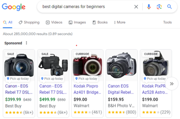 Google Product Listing Shopping Ad